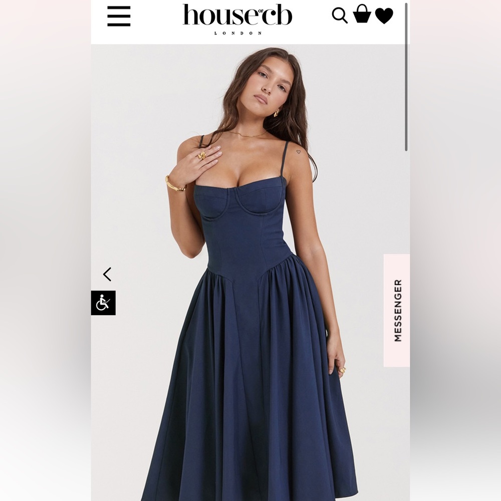 Like New Navy House of CB  - Samaria dress in L+